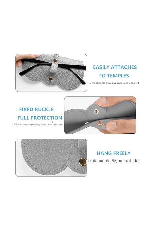 3 pièces Étui à Lunettes Mince Portable, Étui à Lunettes De Soleil En Cuir Souple, Sac à Lunettes De Soleil En Cuir Souple, E