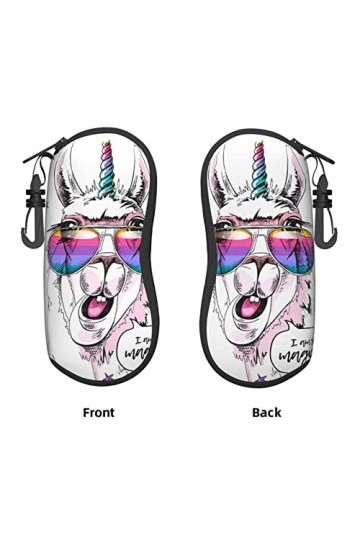AOOEDM Lunettes de soleil étuis souples avec pince à ceinture Portable étui à lunettes drôle âne porter des lunettes néoprène