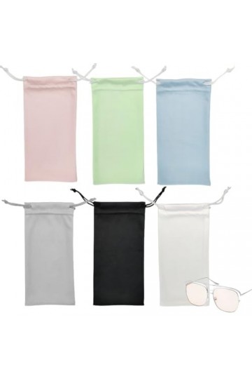 EODKSE 6 Pcs Sac Bijoux Lunettes, Microfiber lunettes de soleil Lunettes étui Pochette, Gadgets Nettoyage & Stockage Pouch Sl