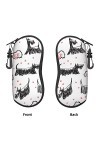 AOOEDM Lunettes de soleil étuis souples avec clip de ceinture étui à lunettes portable Scottish Terrier chien avec arbres néo