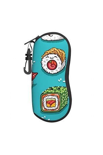 AOOEDM Étuis souples pour lunettes de soleil avec Clip de ceinture étui à lunettes Portable Kawaii Sushi et Sashimi néoprène 