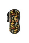 AOOEDM Étui à lunettes de soleil avec clip de ceinture étuis à lunettes à fermeture éclair souple - motif de dinosaure drôle 