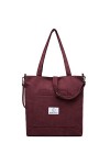 Makukke Sac fourre-tout en velours côtelé - Sac à main pour femme - Grande capacité, gris, Sac fourre-tout en velours côtelé