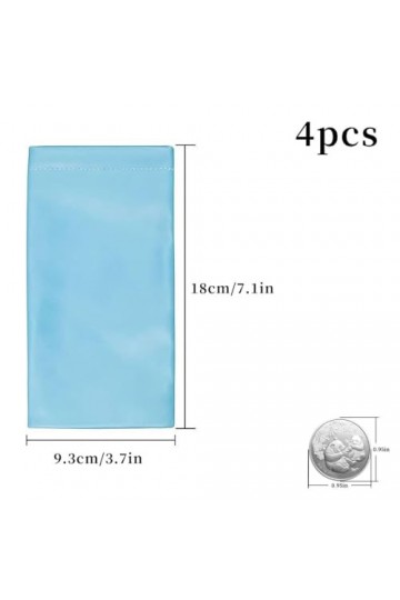 KSIUW 4 pcs Étui à lunettes souple - Souple PU Cuir Sac Lunettes un étui pouvant également servir détui à lunettes de soleil