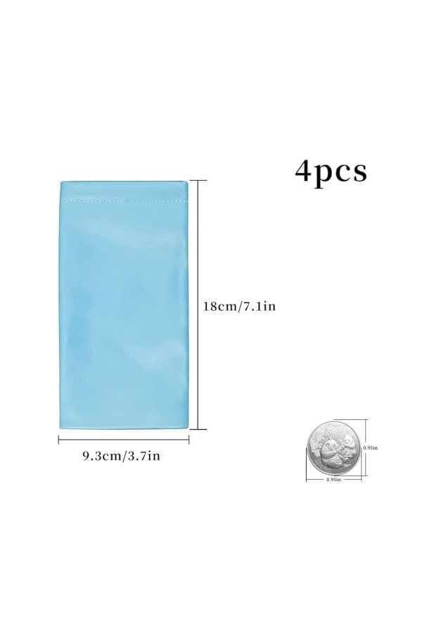 KSIUW 4 pcs Étui à lunettes souple - Souple PU Cuir Sac Lunettes un étui pouvant également servir détui à lunettes de soleil