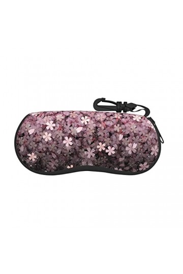 AOOEDM Étui à lunettes fleur de cerisier étuis à lunettes de soleil souples avec pince pochette à lunettes Portable Ultra lég