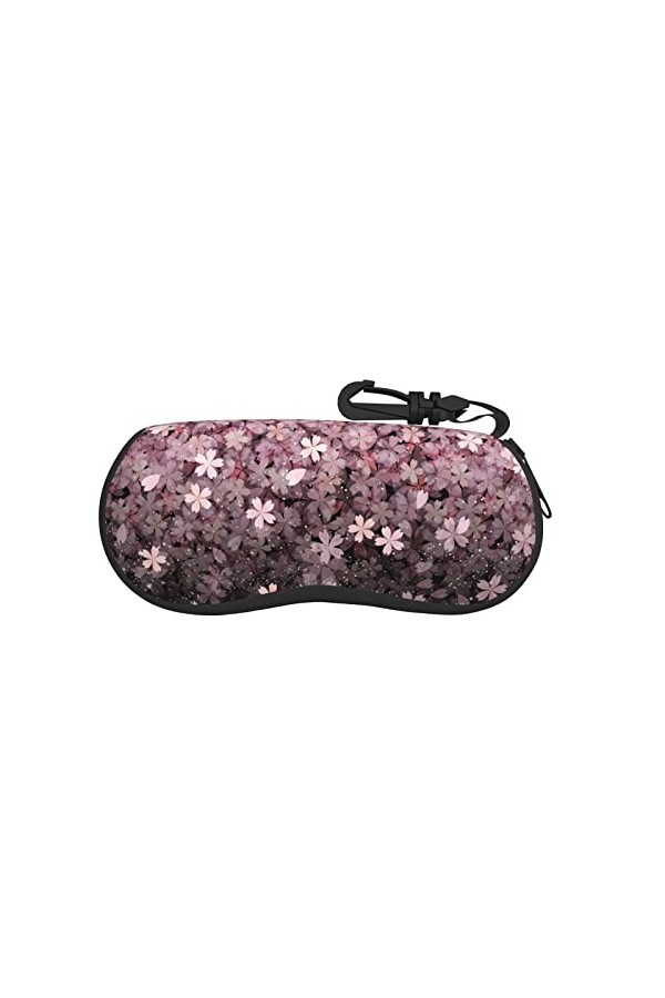 AOOEDM Étui à lunettes fleur de cerisier étuis à lunettes de soleil souples avec pince pochette à lunettes Portable Ultra lég