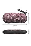 AOOEDM Étui à lunettes fleur de cerisier étuis à lunettes de soleil souples avec pince pochette à lunettes Portable Ultra lég