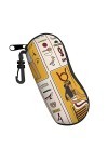 AOOEDM Étui à lunettes de soleil avec clip de ceinture Étuis à lunettes à fermeture éclair souple - Dieux égyptiens et hiérog