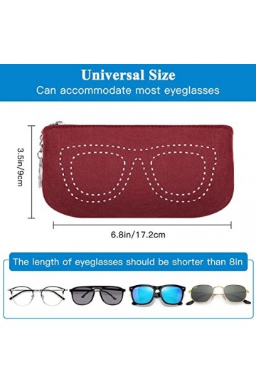 Soleebee Lot de 3 étuis à lunettes en feutre doux et portable pour homme et femme, multicolore, M