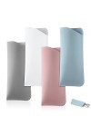 4pcs Étuis à Lunettes Souples, 7,2x17,2cm Étui à Lunettes de Soleil Souple Étui à Lunettes de Soleil Pochette Souple&nbsp;Étui&nbsp;à&nbsp;L