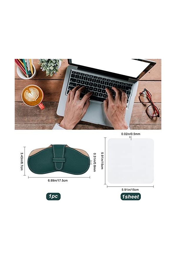 CREATCABIN Étui à Lunettes en Cuir Pochette pour Lunettes Soleil Portable Doux Slim Squeeze Porte-Lunettes Housse Sac avec Ch