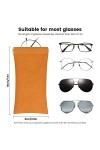 3 pièces Étui pour Lunettes de Soleil,Souple PU Cuir Sac Lunettes de Poche Portable, Boitier Lunettes pour Femme Homme Enfant