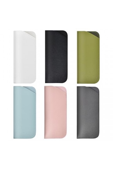 Colexy 6 Pièces Étuis à Lunettes Souples, Pochette Lunettes de Soleil Sac Portable Étui Lunettes Cuir Pu Étui à Lunettes Femm