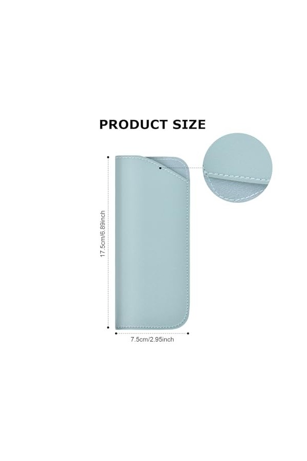 Colexy 6 Pièces Étuis à Lunettes Souples, Pochette Lunettes de Soleil Sac Portable Étui Lunettes Cuir Pu Étui à Lunettes Femm