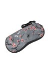 AOOEDM Étui à lunettes gris fleur de cerisier avec mousqueton étui à lunettes de soleil Portable étuis à lunettes pour femmes