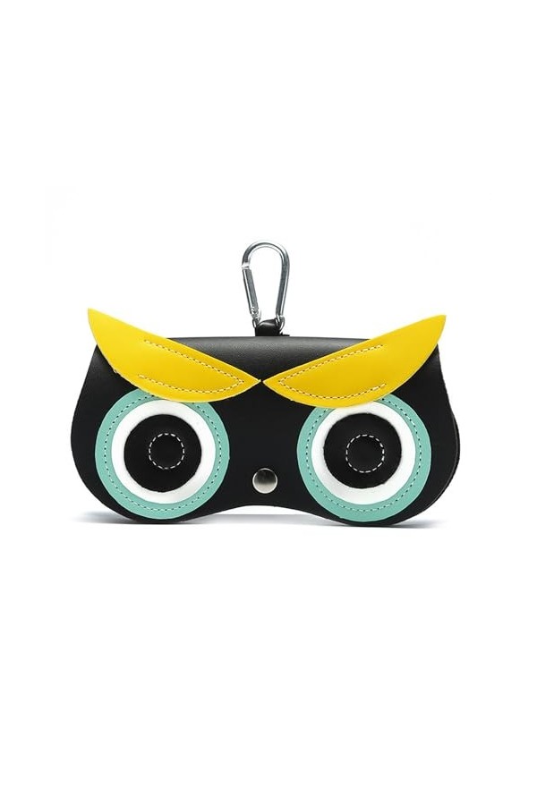 FZSECRIU Etui Lunettes Souple, Yeux de Hibou Etui Lunettes Enfant, Rangement Lunettes, Boite a Lunette,Etui Lunettes Cuir, Po