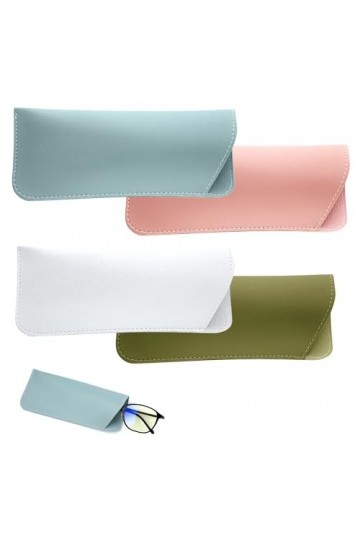 NQEUEPN 4pcs Étuis à Lunettes Souples 6,5 x 16cm, Étui à Lunettes de Soleil Souple Étui à Lunettes de Soleil Pochette Souple 