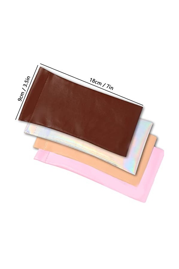 KZTHA 4 Pièces Étui à lunettes souple en pack fermoir à cliquet un similicuir doux qui protège vos lunettes