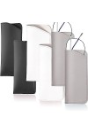 SYXLS Lot de 6 Étuis à Lunettes en Cuir Souple, Étuis à Lunettes de Soleil Portables en Cuir, Étui à Lunettes de Soleil Simpl