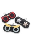 Soleebee Lot de 3 étuis à lunettes en cuir souple et portable pour homme et femme, multicolore, M