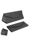 Étui à Lunettes Pliable, Etui à Lunettes de Soleil Avec Chiffon de Nettoyage Portable Etui Lunettes Rigide Coque Rigide pour 