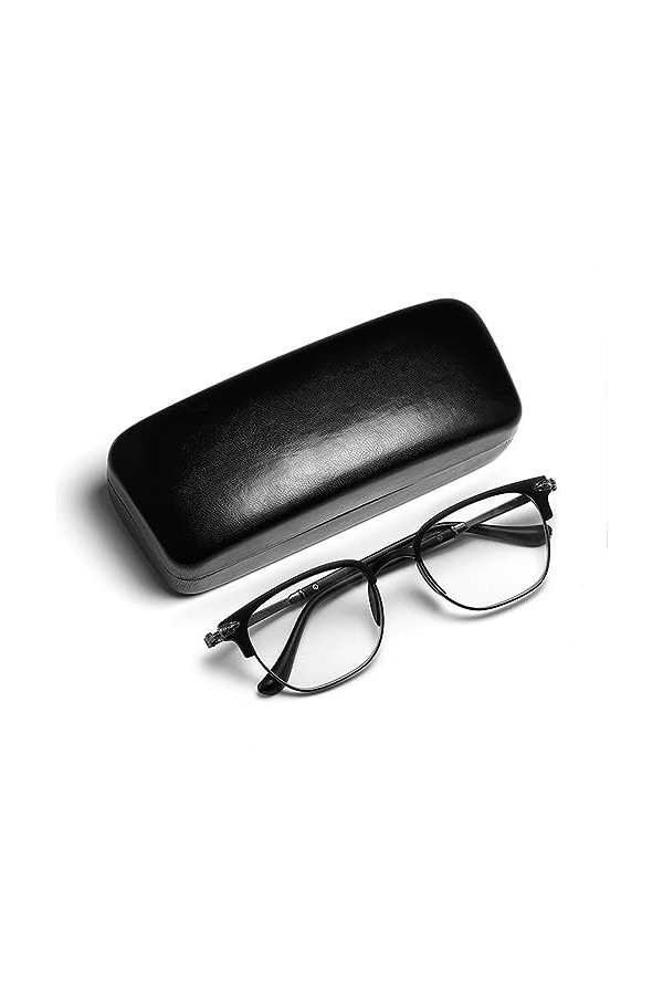 HKzzy Grand étui rigide pour lunettes de soleil, Noir , taille unique