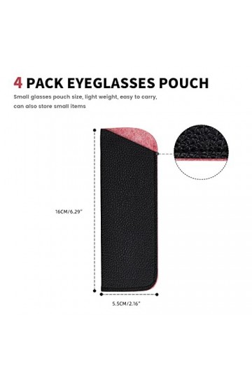 molshine Petite pochette à lunettes en cuir portable, glissement doux dans la manche de lunettes pour femmes hommes lunettes 
