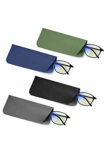 4pcs Étuis à Lunettes Souples, 7,2x17,2cm Souple Étui à Lunettes de Soleil Pochette Étui à Lunettes de Soleil Souple&nbsp;Étui&nbsp;à&nbsp;L