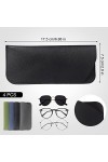 4pcs Étuis à Lunettes Souples, 7,2x17,2cm Souple Étui à Lunettes de Soleil Pochette Étui à Lunettes de Soleil Souple Étui à L
