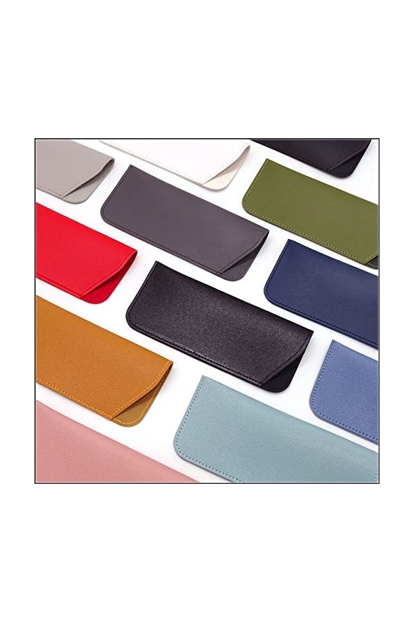 HREDZEO Étui Lunettes Souple, 5 Pièces Étui à Lunettes de Soleil en Cuir Portable sac à Lunettes Souple sac de Rangement Pour