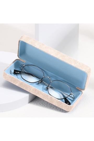 FZSECRIU 4Pcs Etui Lunettes Rigide,Etui a Lunette, Etui Lunettes Cuir, Rangement Lunettes, Porte Lunettes,Boite a Lunette