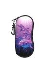 PIXOLE Étui à lunettes unisexe avec imprimé libellule simple, étui de protection pour lunettes de soleil, Dauphins Art, taill