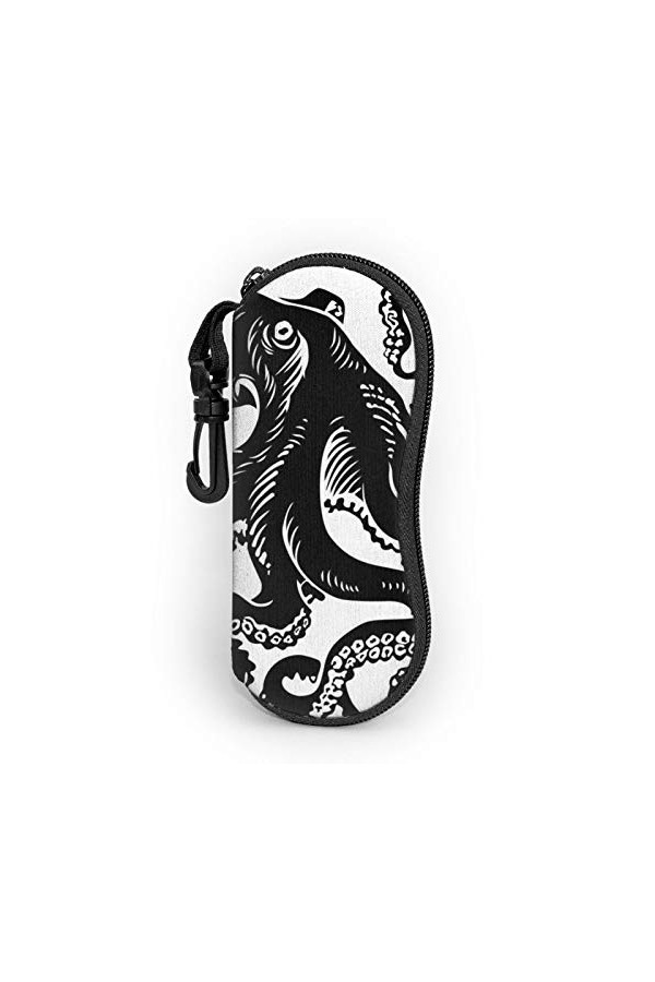 AOOEDM Raquettes de tennis drôles et balles de tennis Étui à lunettes de mode Étui à lunettes de soleil souple Étui à lunette