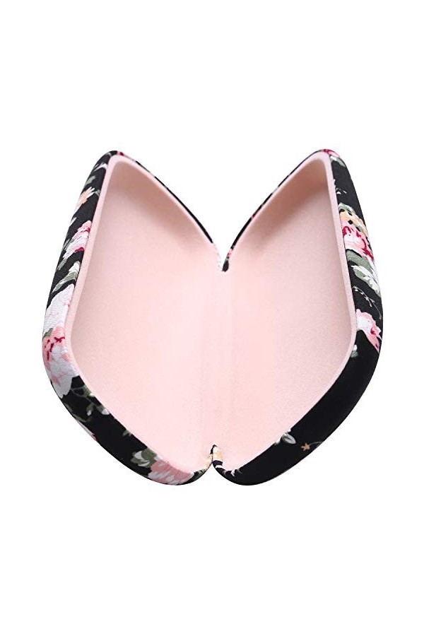 Joselin Nouveau Lunettes éTui Rigide pour les Lunettes Femmes éTuis Optiques Lunettes à Imprimé Floral Porte-BoîTe à Lunettes