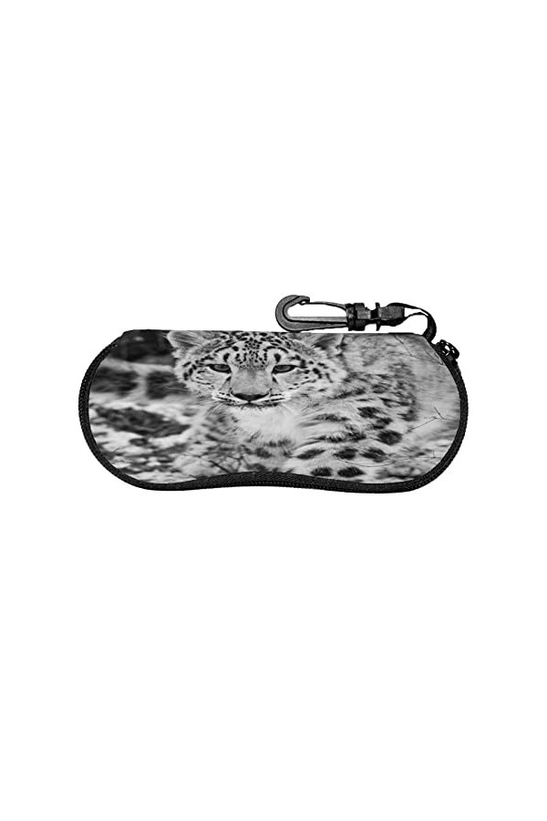 AOOEDM Animaux sauvages étui à lunettes de soleil fermeture éclair Portable étui à lunettes boîte souple avec clip de ceintur