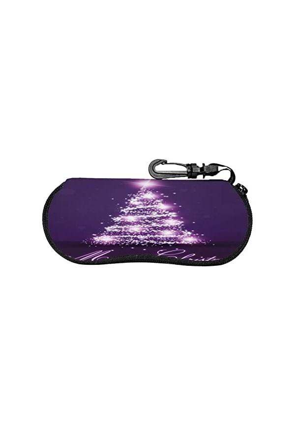 Cheval blanc Animal lunettes de soleil étui fermeture éclair Portable étui à lunettes boîte souple avec clip de ceinture pour