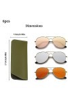SSRDFU etui lunettes souple - 6pcs Étui à Lunettes en Cuir, Portable Étui à Lunettes de Soleil Souple Pochette en Cuir pour L
