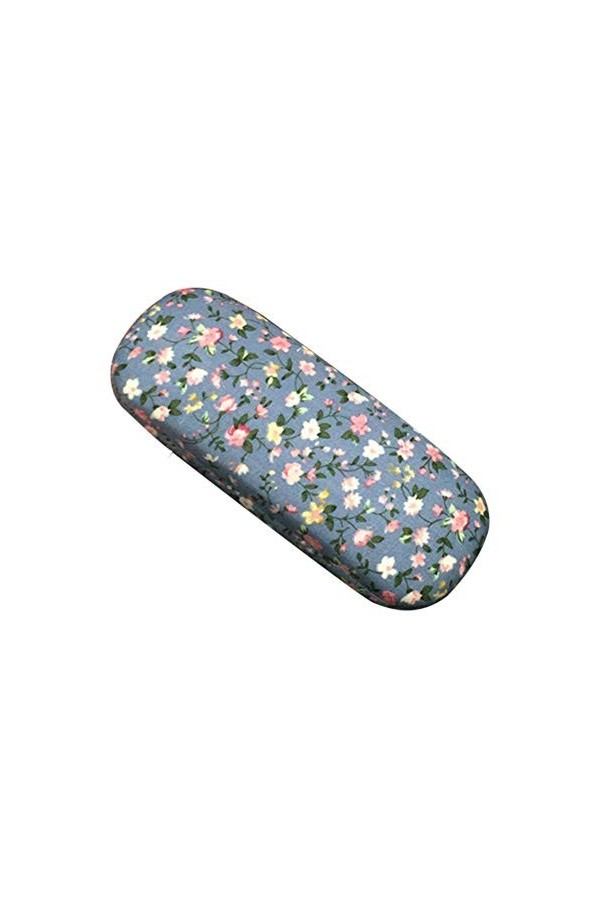 Ototon Étui à Lunettes Lunettes Boîte Motif Fleurs Vintage Lunettes Rangement pour Lunettes de Soleil Sport Enfant Cadeau Bl