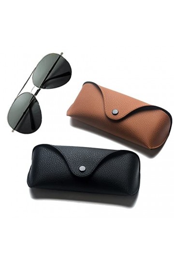 Butyeak Étui lunettes Cuir, Étui à Lunettes de Soleilen Cuir, PU Cuir Poche Sac Souple de Lunettes de Soleil, Étui à lunettes