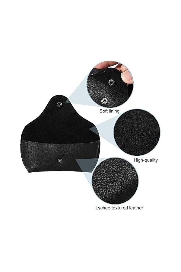 Butyeak Étui lunettes Cuir, Étui à Lunettes de Soleilen Cuir, PU Cuir Poche Sac Souple de Lunettes de Soleil, Étui à lunettes