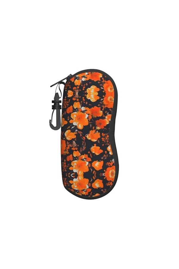 berbo Lot détuis à lunettes légers et flexibles ornés de fleurs pour homme et femme – Coque rigide spacieuse et résistante a