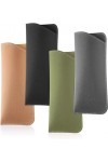 YTOOK Lot de 4 étuis à lunettes souples en cuir synthétique pour homme et femme 7,1 x 17,2 cm, 4 couleurs, multicolore, taill