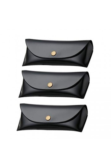 N/A Lot de 3 étuis à lunettes portables pour homme et femme