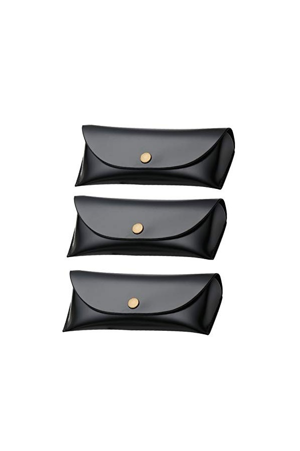 N/A Lot de 3 étuis à lunettes portables pour homme et femme