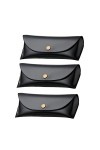 N/A Lot de 3 étuis à lunettes portables pour homme et femme