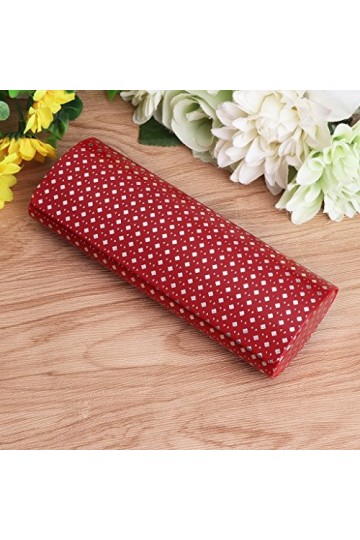 Lunji Boîte étui à lunettes Durable - Étui à Lunettes Rigide pour Lunettes de Soleil/Lunettes de Lecture 16x6x3.5cm Rouge 