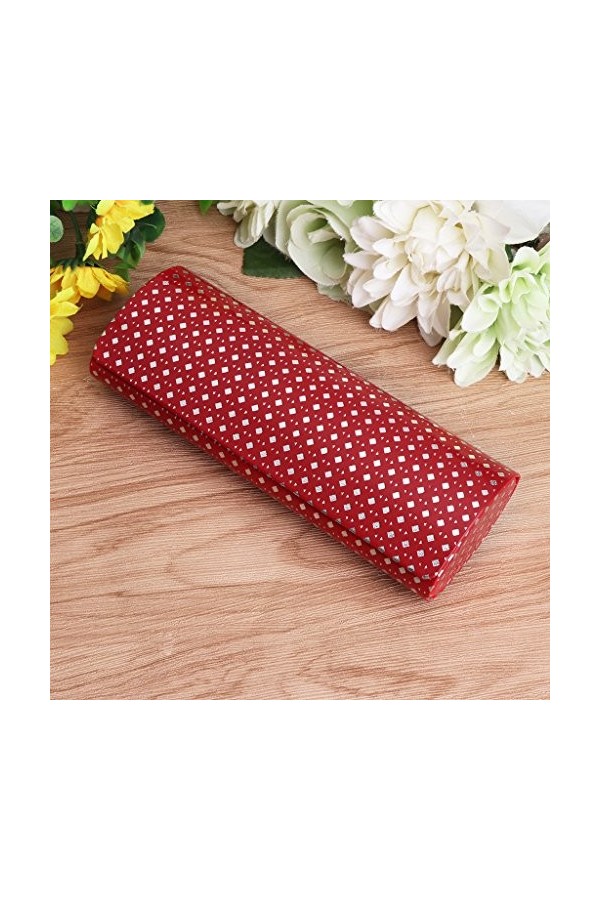 Lunji Boîte étui à lunettes Durable - Étui à Lunettes Rigide pour Lunettes de Soleil/Lunettes de Lecture 16x6x3.5cm Rouge 