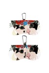 SHUAIGUO Joli chat dans une couronne de fleurs Étui à lunettes à coque souple Étuis à lunettes de protection Pochette à lunet