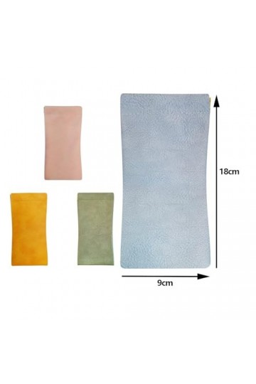 FCSNJH Lot de 4 étuis à lunettes, chiffon à 4 verres, étui à lunettes souple en cuir synthétique souple, étui à lunettes soup